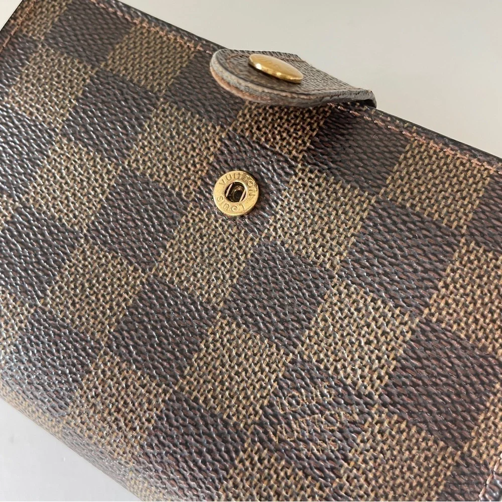 Louis Vuitton Brown Damier Porte-Monnaie Viennois Crossbody Wallet Purse